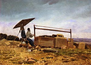 石切職人」（油彩・キャンバス） 作： Adolphe Martial Potemont