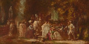 狩りからの帰還 作： Adolphe Monticelli