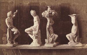 4体の彫像、1868年頃（写真） 作： アドルフテリス