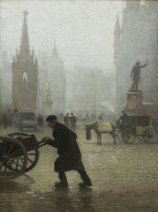 マンチェスター、アルバート・スクエア 作： Adolphe Valette