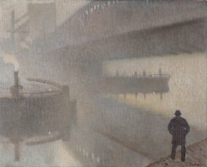 マンチェスター、アーウェルのウィンザー橋の下 作： Adolphe Valette