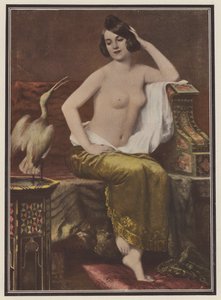 お気に入りの、鳥を飼っている女性 (色リソ) 作： Adolphe Weisz