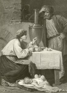 ロシアの農民の家 作： Adolphe Yvon