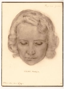 ハン・ファン・デル・コップによるヒルデ・マリアの肖像画の複製写真 作： Adriaan Bijl (attributed to)