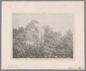 カスティール デ ハールの遺跡の眺め 作： Adriaan Jacob Willem van Dielen
