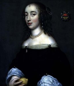 マーガレット・レモンと思われる女性の肖像」1665年頃（油彩・キャンバス） 作： Adriaen (circle of) Hanneman