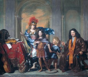 オランダ語： Allegorische portretgroep van de Bordes family de Bordes met Minerva ミネルヴァに息子アンソニーを預けるアンソニー・ド・ボーデス・シニアの肖像。