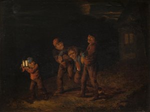 酔っぱらいの家を見る 作： Adriaen Brouwer