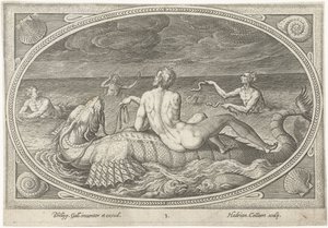 魚のエイシス 海の神々（シリーズタイトル） 作： Adriaen Collaert