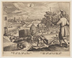 8月、12カ月より 作： Adriaen Collaert
