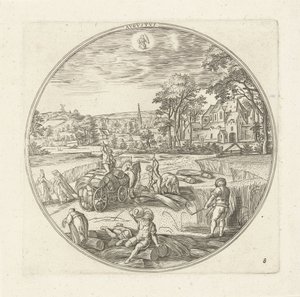 8月 Avgvstvs (オブジェクトのタイトル) The Twelve Months (シリーズタイトル) 作： Adriaen Collaert