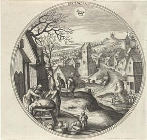 12月 The Twelve Months (シリーズタイトル) 作： Adriaen Collaert