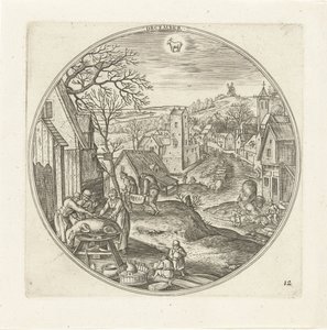 12月 The Twelve Months (シリーズタイトル) 作： Adriaen Collaert