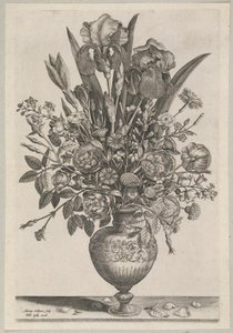 アイリスのフラワーピース 作： Adriaen Collaert