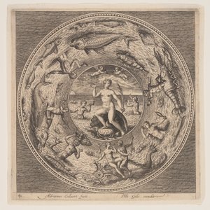 ガラテア、皿のためのデザイン一式より（クープ財団） 作： Adriaen Collaert