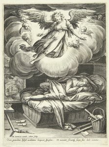 ヨセフの受胎告知 作： Adriaen Collaert