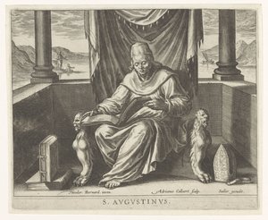 教父オーガスティン 4人の教父 (シリーズタイトル) 作： Adriaen Collaert