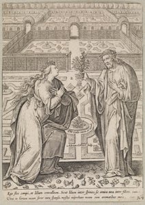 庭でのキリストと花嫁のエクレシア 作： Adriaen Collaert