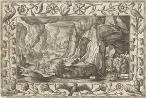 ロトと娘たち 聖書、神話、狩猟の風景（シリーズ名） 作： Adriaen Collaert