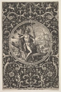 グロテスクの装飾フレームにパリ、ca。 1580-1600 作： Adriaen Collaert