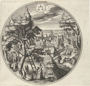 9月 The Twelve Months (シリーズタイトル) 作： Adriaen Collaert