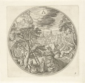 9月 The Twelve Months (シリーズタイトル) 作： Adriaen Collaert