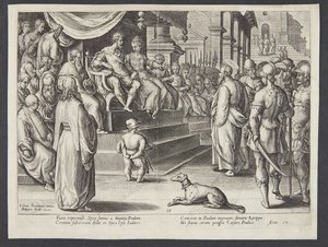 フェストゥスとアグリッパの前の聖パウロ 作： Adriaen Collaert