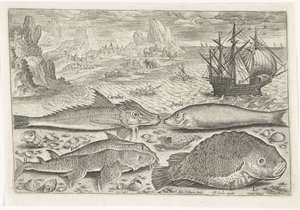 ビーチで 4 匹の魚 釣り（連載タイトル） Piscium v​​ivae アイコン (シリーズ タイトル)