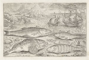 ビーチで 4 匹の魚 釣り（連載タイトル） Piscium v​​ivae アイコン (シリーズ タイトル)
