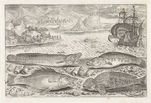 ビーチで 4 匹の魚 釣り（連載タイトル） Piscium v​​ivae アイコン (シリーズ タイトル)
