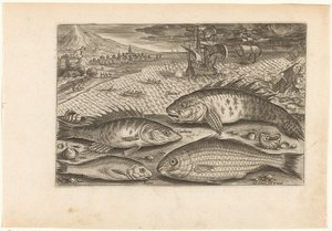 ビーチで 4 匹の魚 釣り（連載タイトル） Piscium v​​ivae アイコン (シリーズ タイトル)
