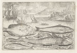 ビーチで 4 匹の魚 釣り（連載タイトル） Piscium v​​ivae アイコン (シリーズ タイトル)