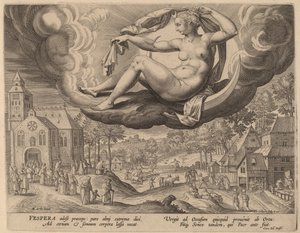 夜 作： Adriaen Collaert after Maarten de Vos