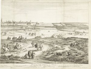 ベテューンの眺め（右のシート） Vue de la Ville de Bethune en Artois (オブジェクトのタイトル) 作： Adriaen Frans Boudewyns