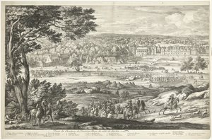 フォンテーヌブロー城の眺め（左ページ） Veuë du Chasteau de Fontainebleau du costé du Jardin (オブジェクトのタイトル) 作： Adriaen Frans Boudewyns