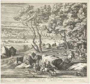 フォンテーヌブロー城の眺め（右ページ） Veuë du Chasteau de Fontainebleau du costé du Jardin (オブジェクトのタイトル) 作： Adriaen Frans Boudewyns