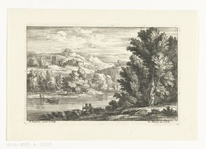 川と城のある風景 作： Adriaen Frans Boudewyns