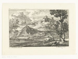 城のある風景 作： Adriaen Frans Boudewyns