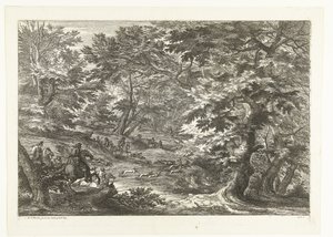 キツネ狩りのある風景 ハンターのいる風景（連載タイトル） 作： Adriaen Frans Boudewyns