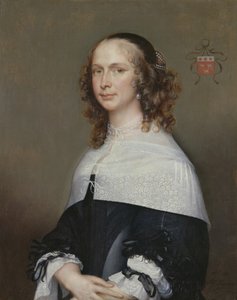ニコラファンデルハールの妻の肖像、1661年 作： Adriaen Hanneman