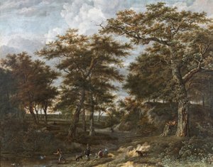 ハンターのいる風景 作： Adriaen Hendricksz. Verboom