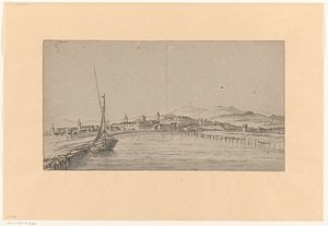 テヴェレ川の谷の町の眺め 作： Adriaen Honich