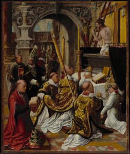 聖グレゴリー大王のミサ（540-604） 作： Adriaen Isenbrandt or Isenbrant