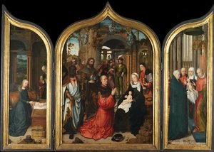 トリプティク 1510-12年頃（パネルに油彩 作： Adriaen Isenbrandt or Isenbrant