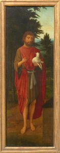トリプティクの洗礼者聖ヨハネ翼、1530年代。 作： Adriaen Isenbrant
