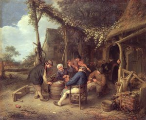田舎での仕事の後、1659 作： Adriaen Jansz. van Ostade