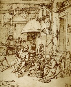 オランダの農家 作： Adriaen Jansz. van Ostade