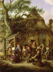 Happy Peasants、1648（詳細）（242086を参照） 作： Adriaen Jansz. van Ostade