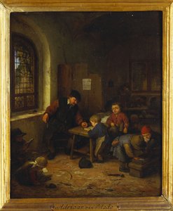 教室の内部、1666