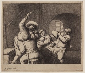 ナイフファイト 作： Adriaen Jansz. van Ostade